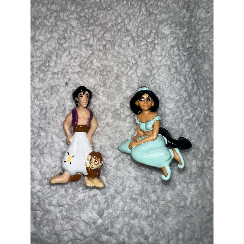 Disney Aladdin Abu And Jasmine Figures PVC Toys Cake Toppers